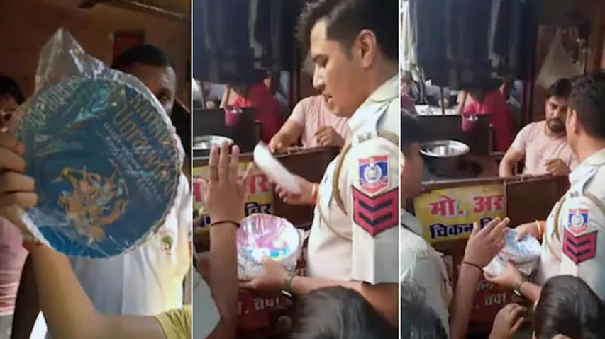 Biryani on plate with ram Photo