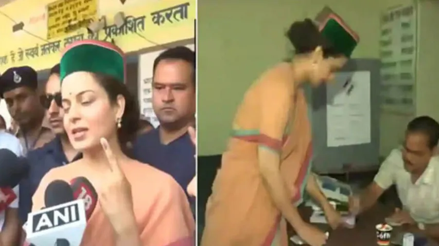 Kangana Cast her Vote