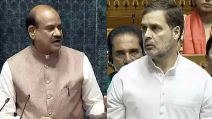Speaker Om Birla & Rahul Gandhi 