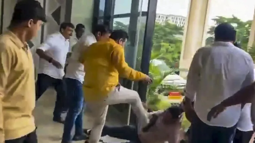 Political Workers Beating BMC Officer