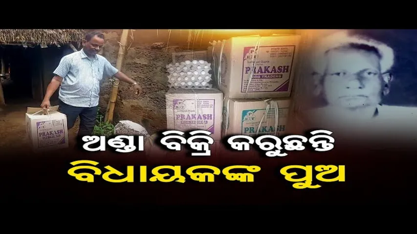 ଅଣ୍ଡା ବିକ୍ରି କରୁଛନ୍ତି ବିଧାୟକଙ୍କ ପୁଅ
