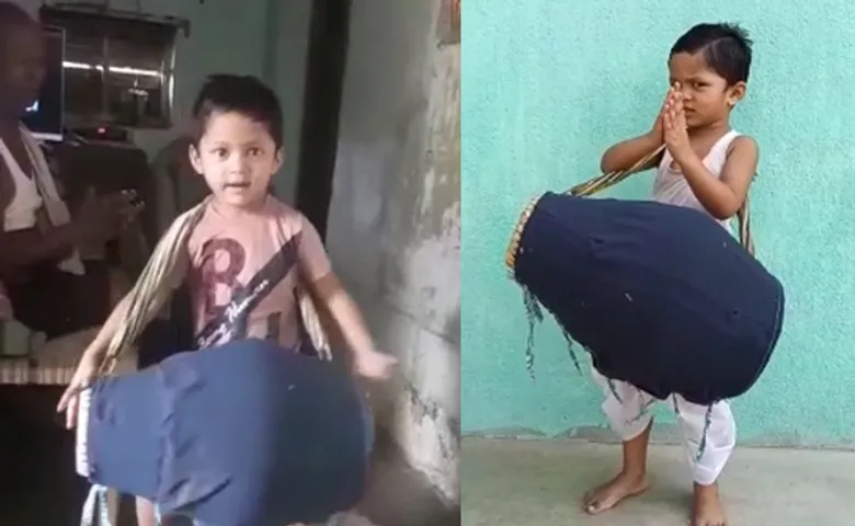 ଜେଜେ ଦେଲେ ତାଳ, ମୃଦଙ୍ଗ ବଜାଇଲା ୪ ବର୍ଷର ନାତି