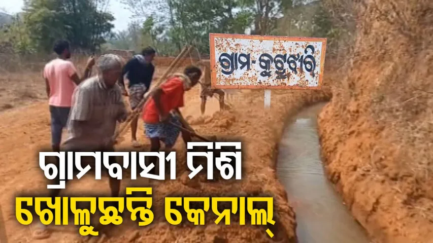 Villagers Dig Up Water Canal For Irrigation In Rayagada
