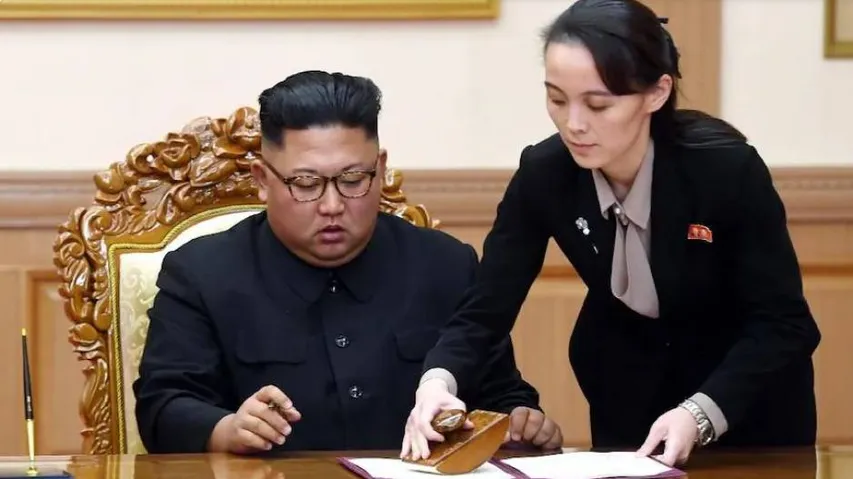 Kim Jong Un and Kim Yo-jong