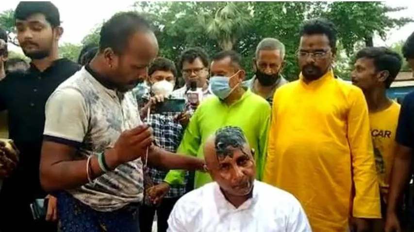 BJP MLA Shaves Head
