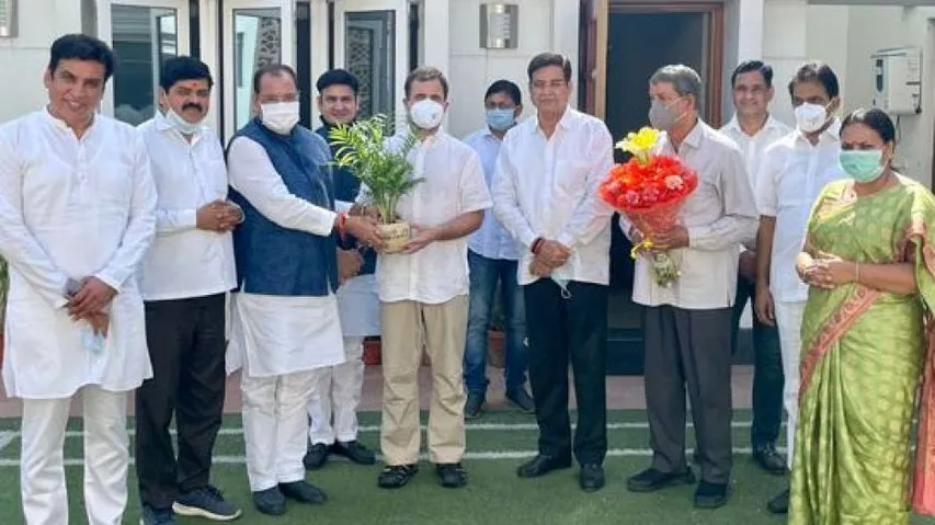 Uttarakhand minister Yashpal Arya and his son MLA Sanjeev Arya  