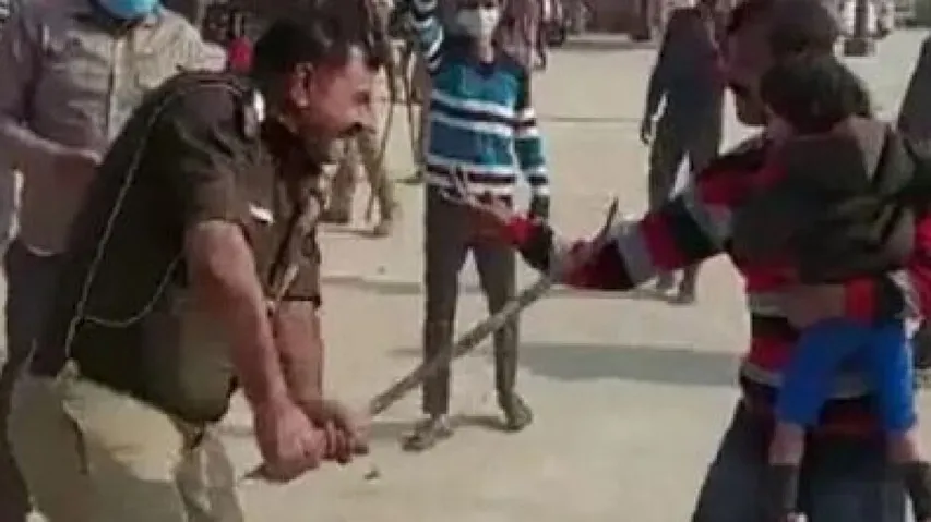 UP Cops Thrash Man