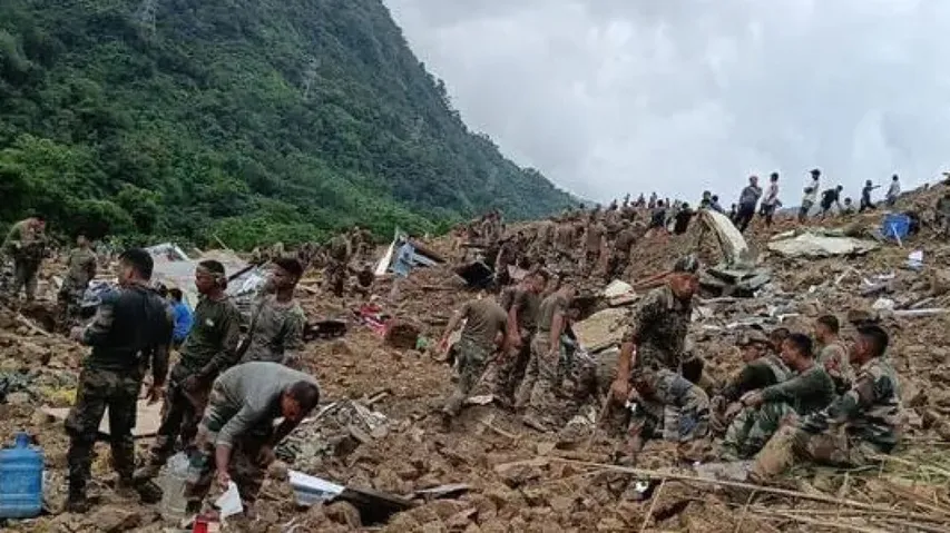 landslide-affected area.