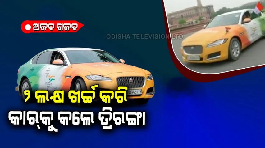 Gujarat Youth Spends Rs 2 Lakh To Paint Jaguar In Indian Flag Colours