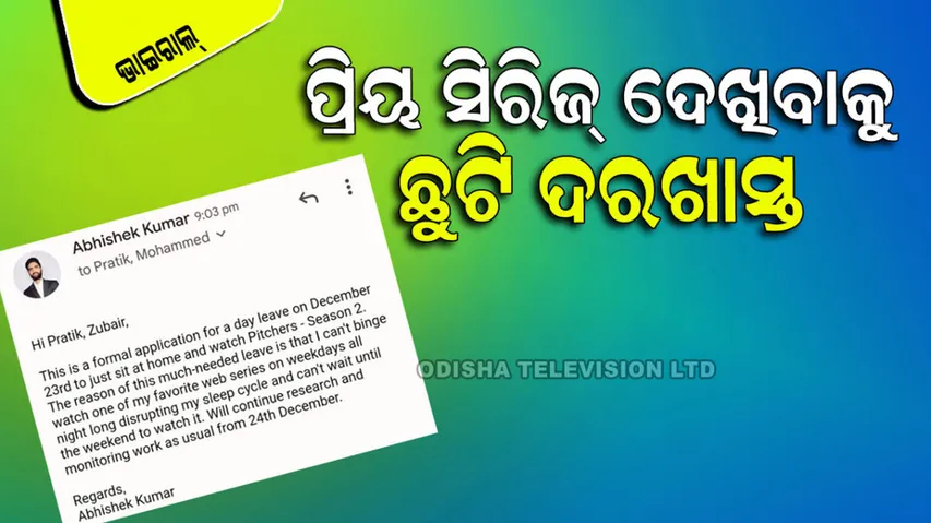 Leave Application to Binge Watch Web Series