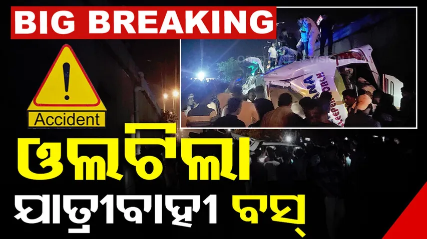 bus falls off flyover 