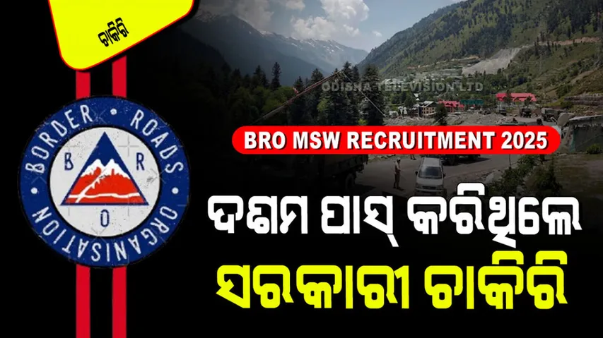 BRO MSW Recruitment 2025