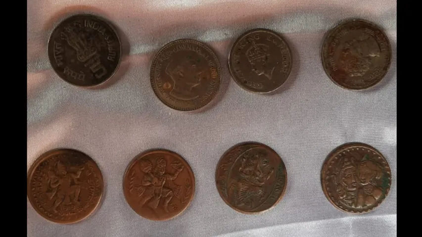 Hanuman coins recovered from a dacoit gang