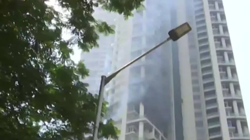 Fire On Residential Tower In Mumbai