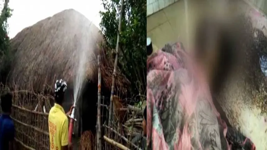 ନିଆଁରେ ପୋଡ଼ି ହୋଇ ମହିଳା ଗୁରୁତର