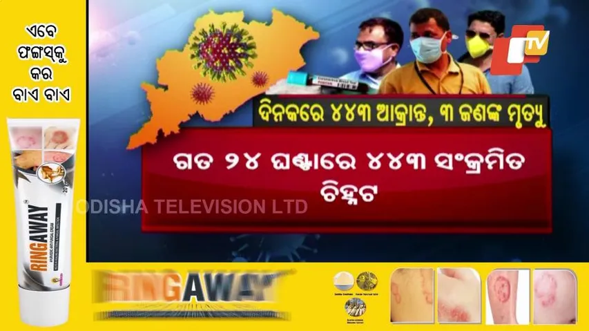 ଗତ ୨୪ ଘଣ୍ଟାରେ ୪୪୩ ପଜେଟିଭ୍ ଚିହ୍ନଟ, ୩ ମୃତ