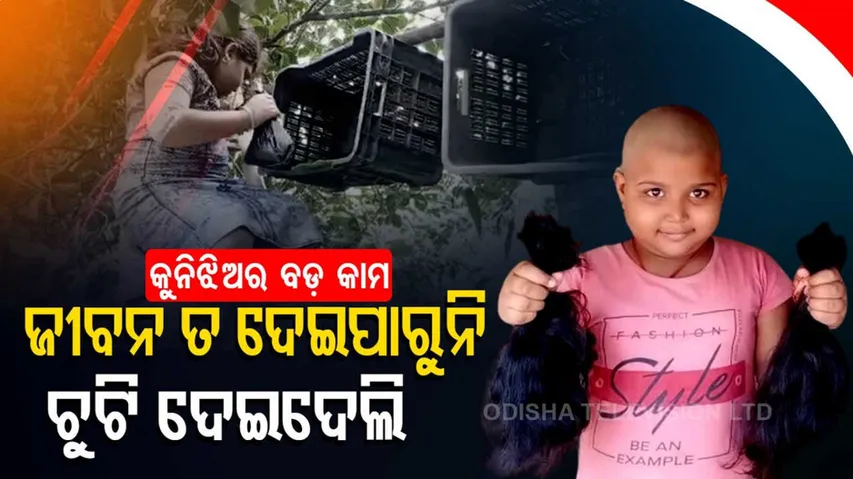 କୁନିଝିଅର ବଡ଼ କାମ, କ୍ୟାନସର ରୋଗୀଙ୍କୁ ଦାନ କଲା ନିଜ ମୁଣ୍ଡର ଚୁଟି