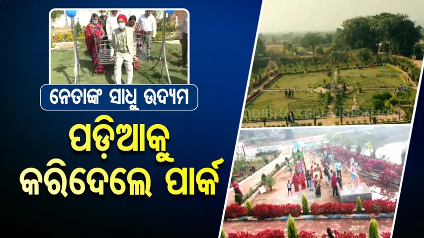 ଖୋଲା ପଡ଼ିଆକୁ ଏମିତି ପାର୍କ କରିଦେଲେ ନେତା...ଏବେ ସକାଳୁ ସଞ୍ଜ ପର୍ଯ୍ୟନ୍ତ ଲାଗୁଛି ଭିଡ଼....