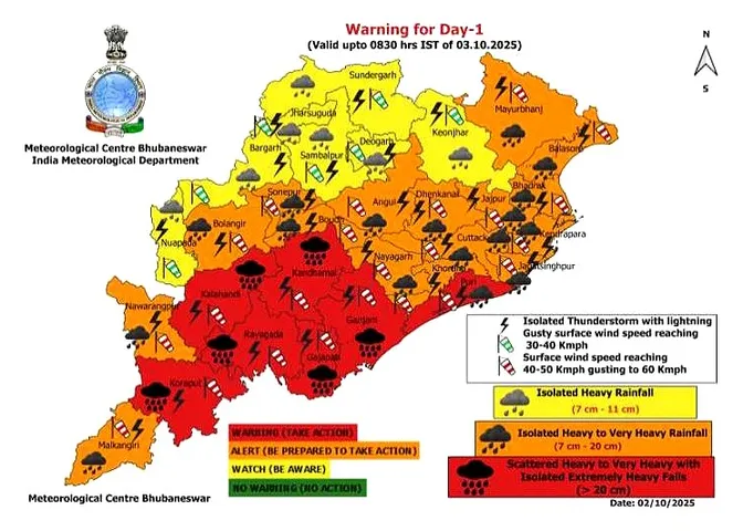 Heavy to very heavy rains to continue overnight in Odisha: IMD DG
