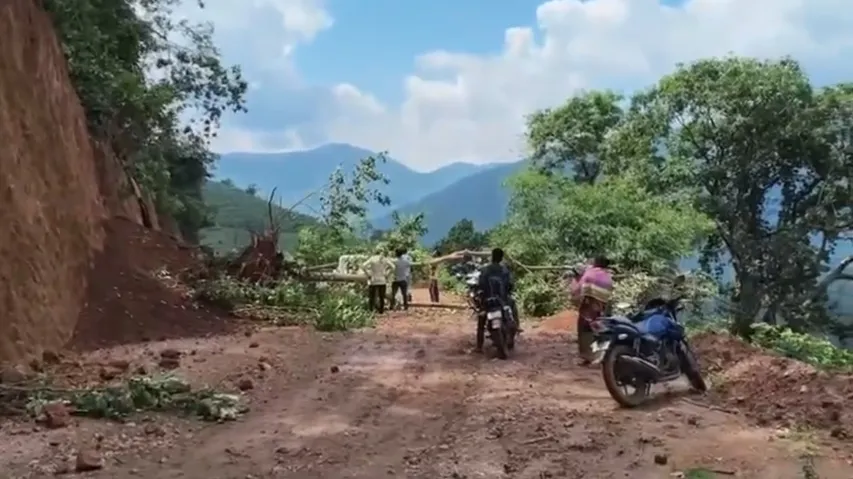 Incessant rain triggers landslide in Odisha’s Gajapati, road link cut off