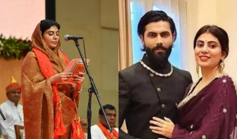 Ravindra Jadeja and his wife Rivaba