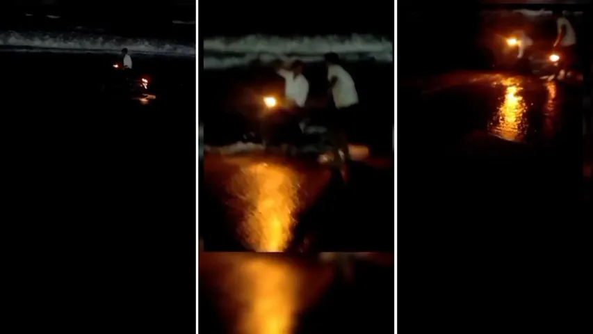 Reel obsession continues in Puri: Youth drives scooter into sea, a day after teen’s death on tracks