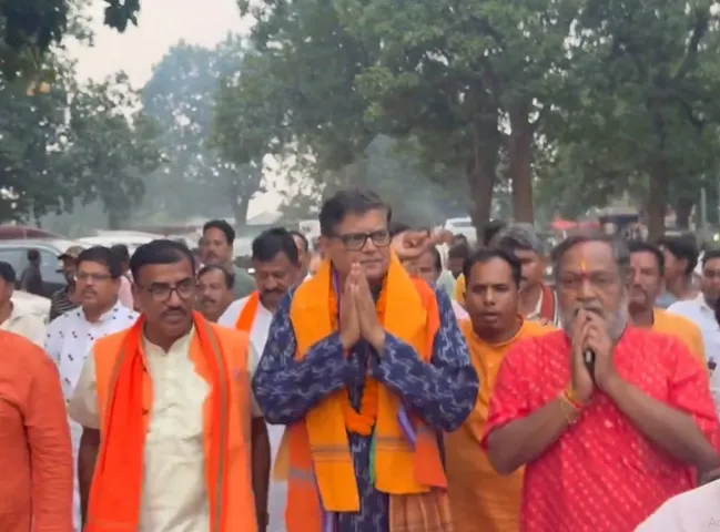 BJP National VP Baijayant Panda rallies support for Jay Dholakia, highlights ‘double engine’ development