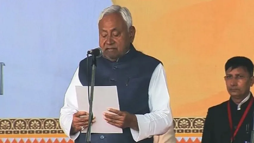 Nitish Kumar sworn in as Bihar CM for a record tenth time, NDA leaders share stage at Gandhi Maidan