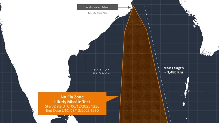 Missile test off Odisha coast likely: India issues NOTAM; declares 1400 km over Bay of Bengal as no-fly zone