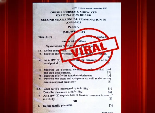ANM ‘question paper leak’ sparks outrage just hours before exam in Odisha