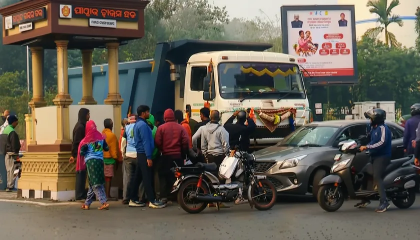 Road accident in Bhubaneswar: Truck rams car near Kalinga Stadium, drags it 20 metres