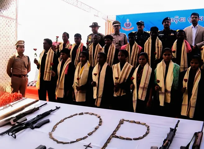 Major blow to Maoists: 22 rebels with Rs 2 crore bounty surrender in Malkangiri
