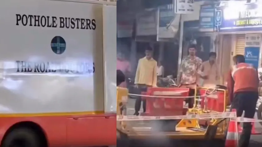 The Road Doctors: Andhra Pradesh's Kakinada city deploys pothole-fixing machines! Watch