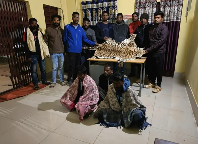 Leopard skin worth Rs 5 lakh seized in Nabarangpur, 3 arrested