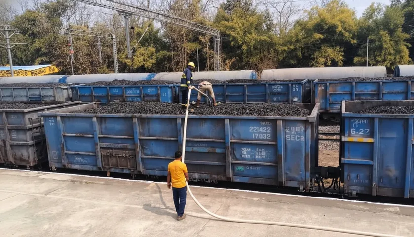 Fire breaks out in coal-laden goods train at Turekela railway station in Odisha’s Bolangir