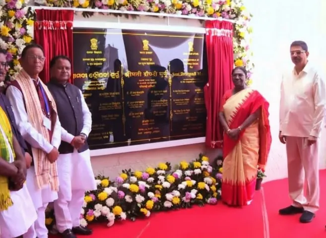 President Droupadi Murmu lays foundation stones of projects worth Rs 284 crore in Mayurbhanj