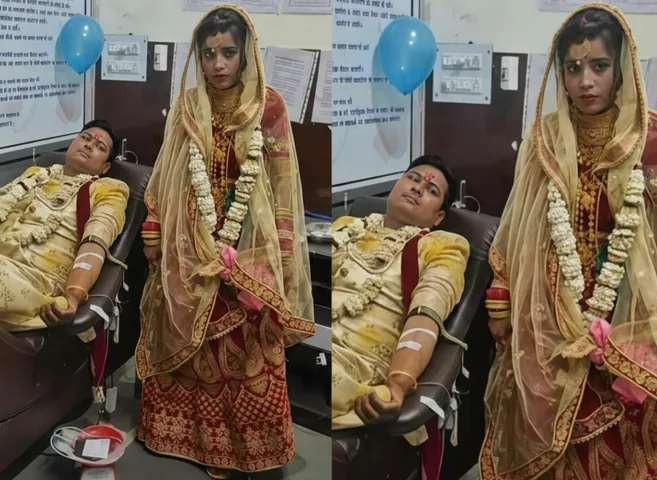 UP couple puts humanity first, donates blood on wedding day to save young girl