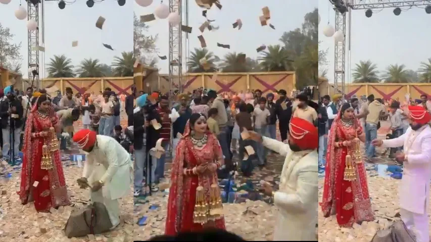 Rs 8.5 crore cash rain on bride at Indian wedding? Viral clip triggers buzz, know the truth