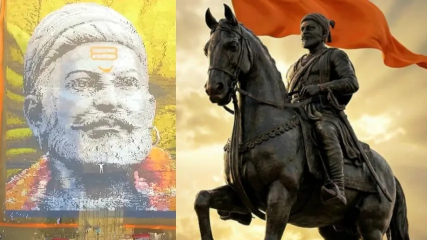 Chhatrapati Shivaji Maharaj jayanti: Artist crafts giant ‘Shiva Rai’ portrait using 75K CDs, internet applauds; watch