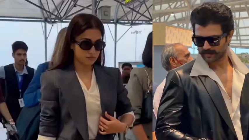 Rashmika Mandanna and Vijay Deverakonda make a grand entry in Udaipur for their wedding celebrations, watch