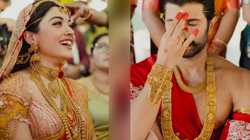 South Indian fairytale in gold: Inside Vijay Deverakonda and Rashmika Mandanna’s trendsetting royal wedding jewellery