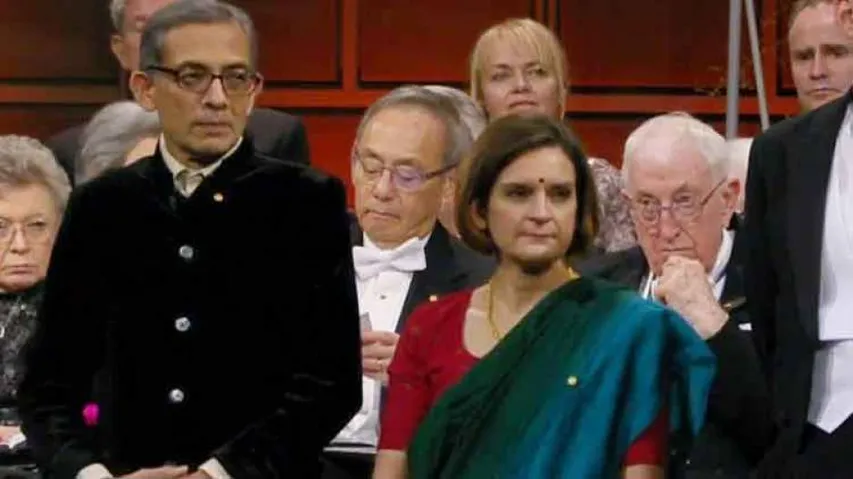 A Nobel Ceremony: Abhijit, Wife Esther Woo Netizens In Ethnic Wear
