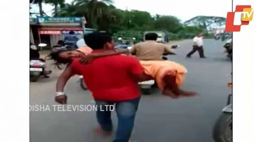 Sans ambulance, man carries ailing elderly woman in his arms in Balasore