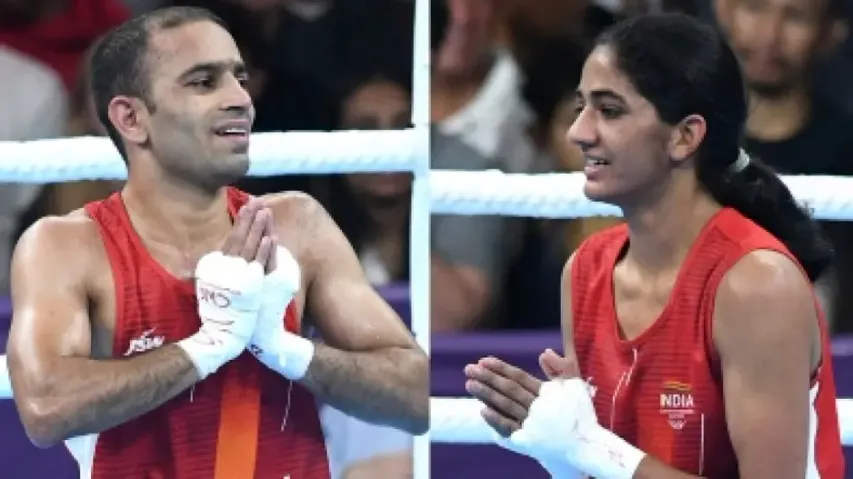 Boxers Nitu Ghanghas, Amit Panghal