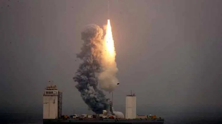 China launches its first rocket from sea