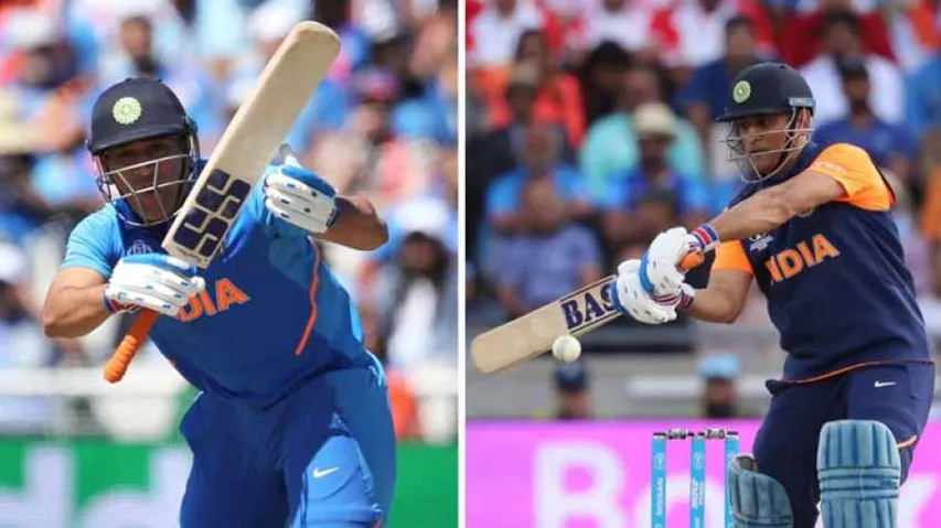 Dhoni using different bat logos as goodwill gesture