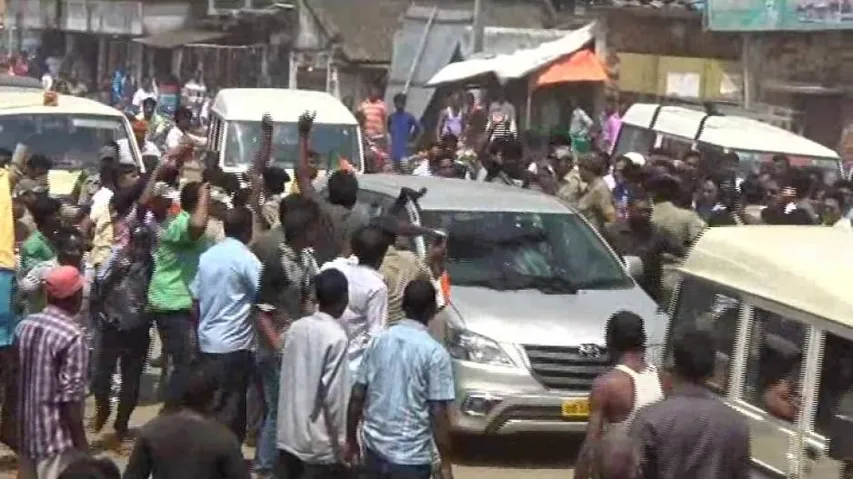 BJP observes silent protest against egg attacks on Union Ministers