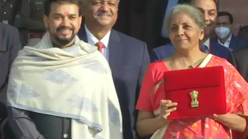 Finance Minister Sitharaman Leaves For Parliament To Present Budget 2021