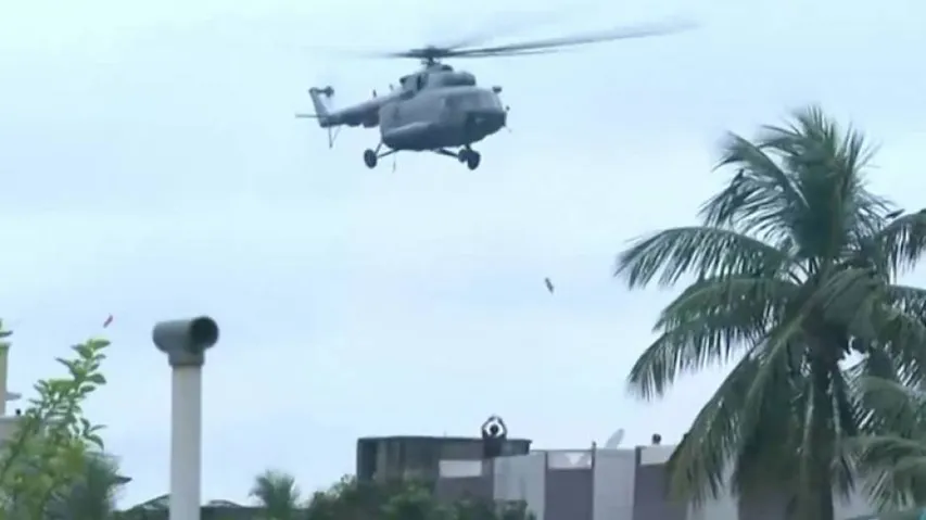 Death Toll Rises To 28 In Bihar;IAF Chopper Air Drops Relief