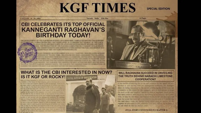 KGF Chapter 2: Prashanth Neel Shares Interesting Glimpse of Rao Ramesh as CBI Officer